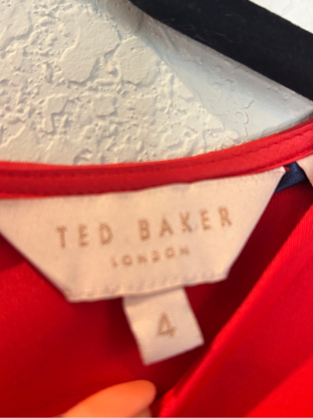 Ted Baker Bright Red Ruffle Sleeve Fit-and-Flare Dress - Picture 4 of 5